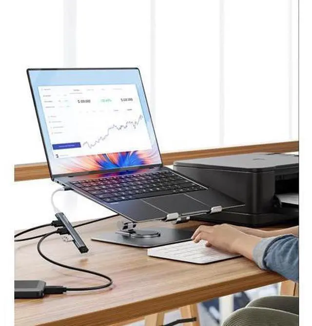 Alt view image 3 of 7 - USB C Hub, 4 Ports USB 3.0X1 USB 2.0X3 Hub Splitter with 5Gbps Data Transfer, USB C Splitter for Type C MacBook, Mac Pro, iMac, Surface, XPS, Flash Drive, Mobile HDD