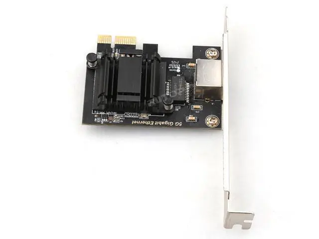 Alt view image 3 of 5 - 5Gb PCIe Network Card, PCIe Ethernet Card with Extra Low-Profile, PCI Express Network Adapter for PC Windows 11/10 & Windows Server 2022 ONLY, PCIe to 5 Gigabit NIC Card