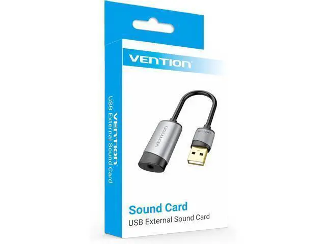 Alt view image 7 of 7 - USB Sound Card, VENTION 3.5mm Sound Card External USB Audio Adapter Compatible with pc Windows 10, MAC, Linux, Laptops, Desktops, PS5