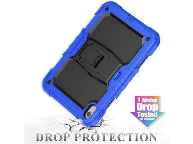 Alt view image 6 of 7 - for Pad 10th Generation Case 10.9'' with Screen Protector Pencil Holder Shoulder Strap & Stand, Drop-Proof Case for Pad 10th Generation 2022 10.9 inch (Blue)