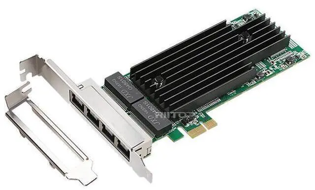 Main image of 4 Port Gigabit NIC for Intel 82576-T4 with Low Profile, Gigabit Ethernet Network Adapter Card with Intel 82576 Controller, Support Windows/XP/Linux/VMware ESX, Quad RJ45 Ports, PCI-E X1