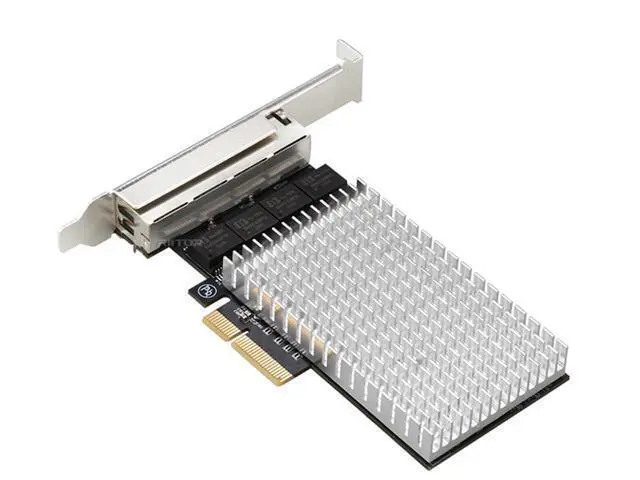 Alt view image 5 of 5 - 2.5Gbps PCI Express x4 Gigabit Ethernet Card with 4 Ports RJ45 LAN Controller, RIITOP PCIe x4 Quad 2.5G Network Adapter Card for Gaming Office, Windows Linux Compatible, 2500/1000/100Mbps