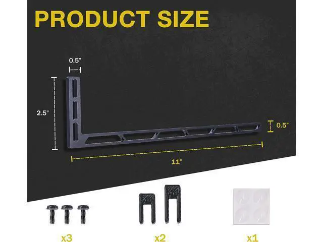 Alt view image 3 of 7 - CloverTale Graphics Card GPU Brace Support, Video Card Sag Holder Bracket, Anodized Aerospace Aluminum (Upgraded Version Black)