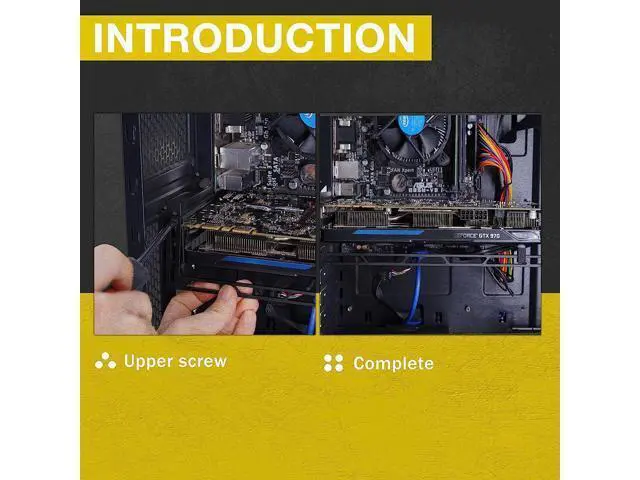 Alt view image 6 of 7 - CloverTale Graphics Card GPU Brace Support, Video Card Sag Holder Bracket, Anodized Aerospace Aluminum (Upgraded Version Black)