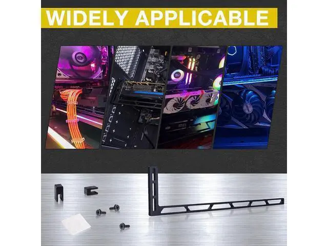 Alt view image 7 of 7 - CloverTale Graphics Card GPU Brace Support, Video Card Sag Holder Bracket, Anodized Aerospace Aluminum (Upgraded Version Black)