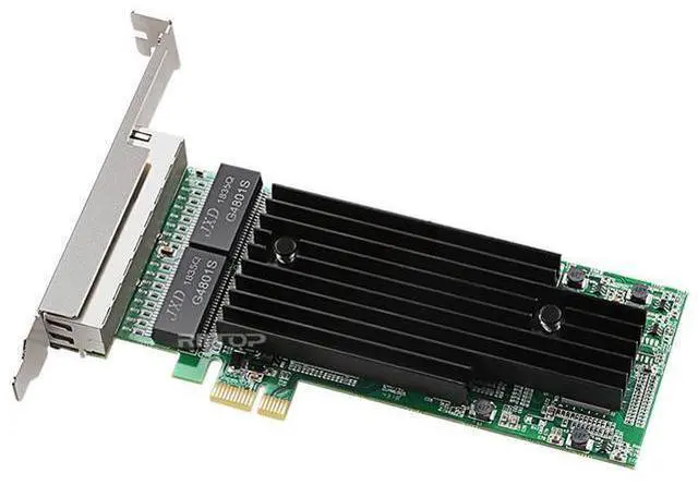 Alt view image 2 of 4 - 4 Port Gigabit NIC for Intel 82576-T4 with Low Profile, Gigabit Ethernet Network Adapter Card with Intel 82576 Controller, Support Windows/XP/Linux/VMware ESX, Quad RJ45 Ports, PCI-E X1