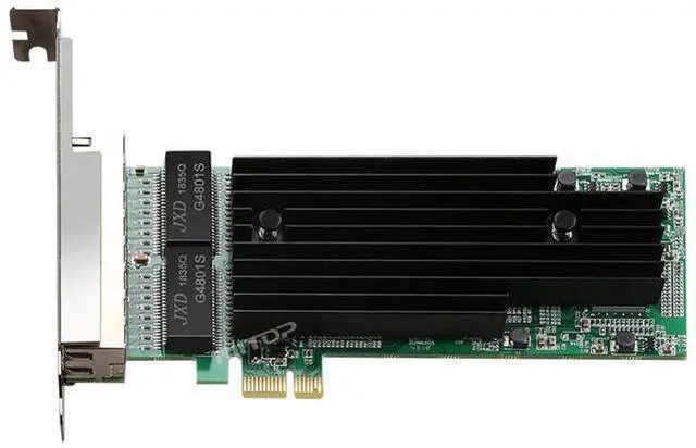 Alt view image 3 of 4 - 4 Port Gigabit NIC for Intel 82576-T4 with Low Profile, Gigabit Ethernet Network Adapter Card with Intel 82576 Controller, Support Windows/XP/Linux/VMware ESX, Quad RJ45 Ports, PCI-E X1