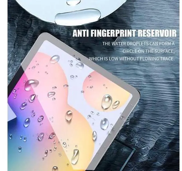 Alt view image 3 of 7 - (2 Pack) Screen Protector for Samsung Galaxy Tab S6 Lite 10.4'' 2022/2020SM-P610/P613/P615/P619, 9H Hardness Tempered Glass Screen Film for S Pen Compatible/Face ID/Case Friendly