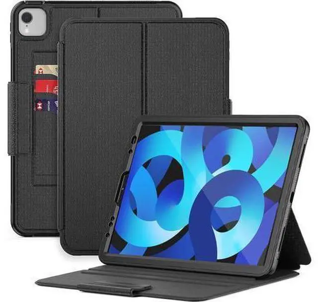 Main image of HCSOWD iPad Air 5th/4th Generation Case 10.9 Inch, Magnetic Folio Stand, Auto Sleep/Wake Smart Protective Cover for iPad Air 5/ Air 4 with Pen Holder and Card Slot, Black