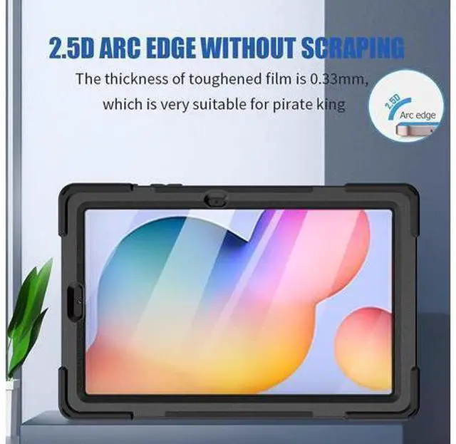 Alt view image 6 of 7 - (2 Pack) Screen Protector for Samsung Galaxy Tab S6 Lite 10.4'' 2022/2020SM-P610/P613/P615/P619, 9H Hardness Tempered Glass Screen Film for S Pen Compatible/Face ID/Case Friendly