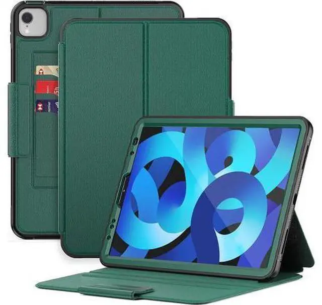 Main image of HCSOWD iPad Air 5th/4th Generation Case 10.9 Inch, Magnetic Folio Stand, Auto Sleep/Wake Smart Protective Cover for iPad Air 5/ Air 4 with Pen Holder and Card Slot, Green