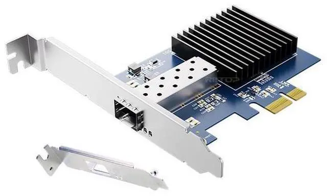 Alt view image 7 of 7 - 10Gb PCIe x1 NIC Network Card, Single SFP+ Port, with Realtek 8127 Controller, Ethernet LAN Adapter Support Windows Server/Linux/VMware, Come with Low Profile Bracket PCIe x1
