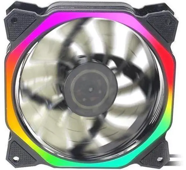 Main image of 120mm RGB Color Case Fans 11- Blades Quiet Computer Cooling PC Fans RGB Color Changing LED Fan with Remote Control (Only Fan)