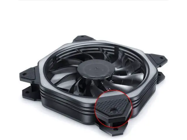 Alt view image 6 of 6 - 120mm RGB Color Case Fans 11- Blades Quiet Computer Cooling PC Fans RGB Color Changing LED Fan with Remote Control (Only Fan)