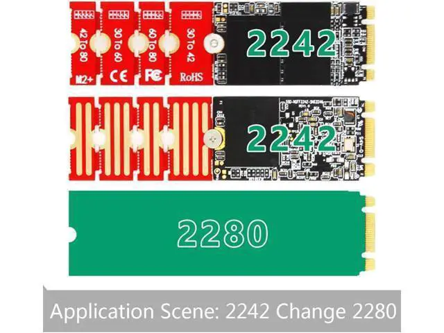 Alt view image 7 of 7 - RingBuu - Extended Bracket, M2 M2PLUS NGFF NVME M.2 Extended Transfer 2230, 2242, 2260, 2280 Aircraft M2 Change Long Size NVME NGFF M.2 U.2 M3 M.3 SSD
