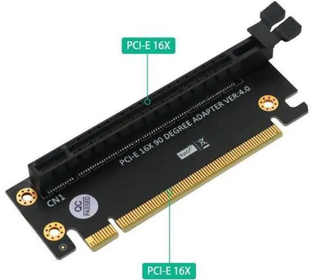 Alt view image 2 of 7 - PCI-Express 3.0/4.0 16x Riser Card 90 Degree High Speed Riser Card for 1U / 2U Server Case (PCI-E 4.0 for 1/2U)