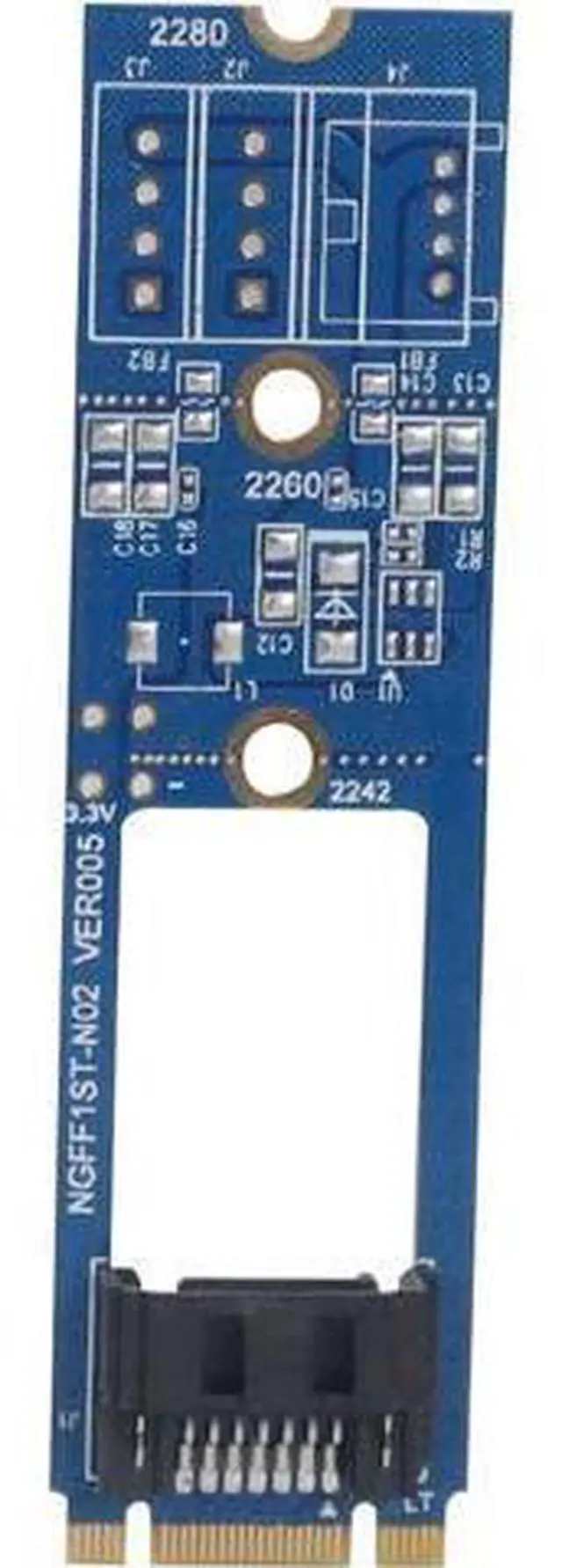Main image of M.2 to SATA 7Pin Adapter Card M.2 Key B-M to SATA3.0 Converter Board for M2 NGFF 2242 2260 2280 SDD