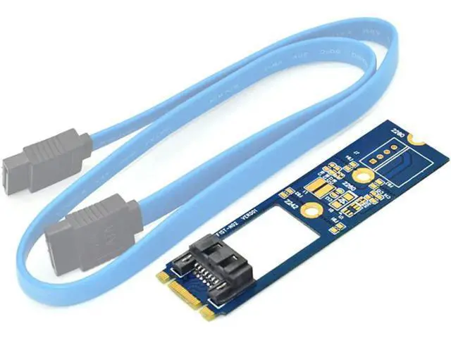 Alt view image 4 of 6 - M.2 to SATA 7Pin Adapter Card M.2 Key B-M to SATA3.0 Converter Board for M2 NGFF 2242 2260 2280 SDD