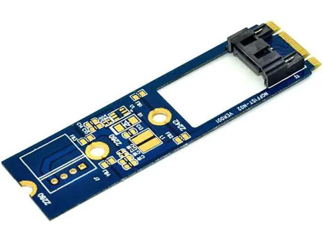 Alt view image 6 of 6 - M.2 to SATA 7Pin Adapter Card M.2 Key B-M to SATA3.0 Converter Board for M2 NGFF 2242 2260 2280 SDD