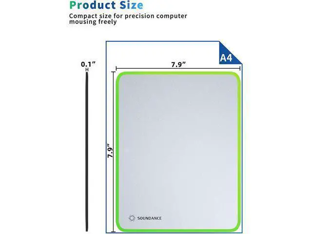 Alt view image 4 of 7 - Mouse Pad for Optical Mice Fast DPI Speed, Waterproof Computer Mouse Mat with Ultra-Smooth Surface, Anti-Slip Rubber Base, Portable Mousepad for Gaming Office, 10 × 7.8 Inches, Silver