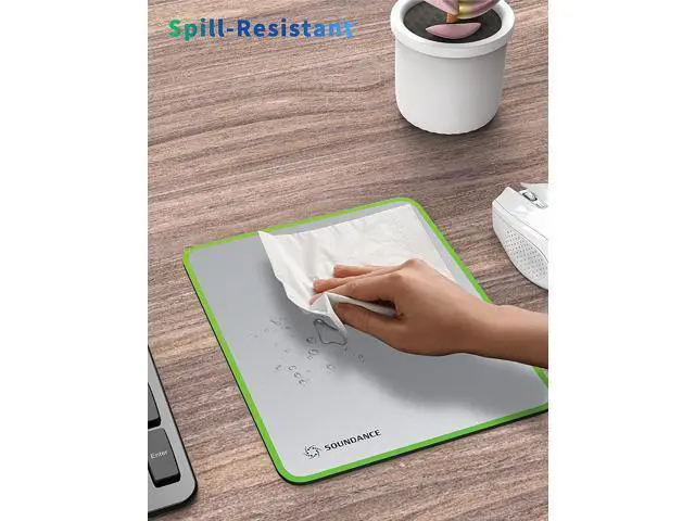 Alt view image 6 of 7 - Mouse Pad for Optical Mice Fast DPI Speed, Waterproof Computer Mouse Mat with Ultra-Smooth Surface, Anti-Slip Rubber Base, Portable Mousepad for Gaming Office, 10 × 7.8 Inches, Silver