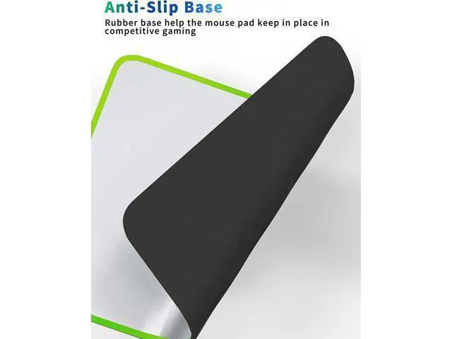 Alt view image 3 of 7 - Mouse Pad for Optical Mice Fast DPI Speed, Waterproof Computer Mouse Mat with Ultra-Smooth Surface, Anti-Slip Rubber Base, Portable Mousepad for Gaming Office, 10 × 7.8 Inches, Silver