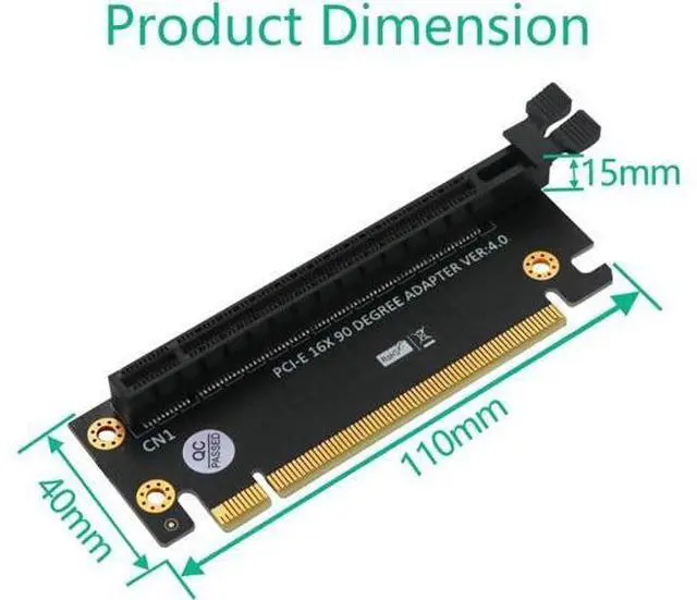 Alt view image 5 of 7 - PCI-Express 3.0/4.0 16x Riser Card 90 Degree High Speed Riser Card for 1U / 2U Server Case (PCI-E 4.0 for 1/2U)