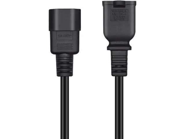 Alt view image 3 of 5 - 1FT C14 Male PDU Style Computer Power Extension Cable Y Splitter Power Plug Cord (C14 to 1-15P)