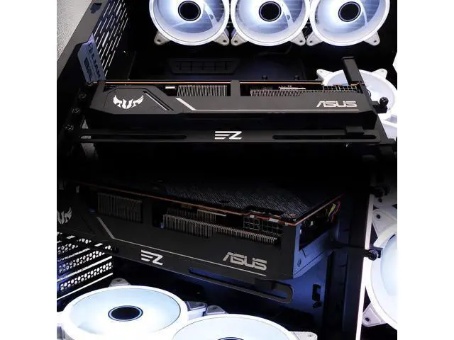 Alt view image 2 of 7 - GPU Holder,Graphics Card Brace Support,Video Card Holder,GPU VGA Bracket for Custom Desktop PC Gaming-3mm Aluminum-Black