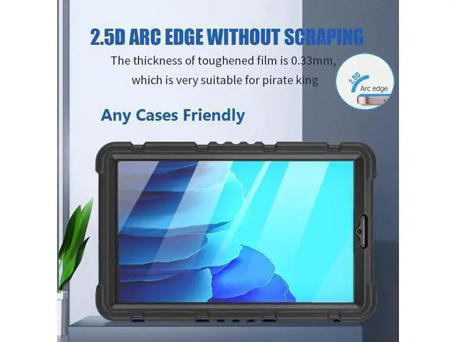 Alt view image 4 of 7 - (2 Pack) Screen Protector for Galaxy Tab A7 Lite 8.7", SM-T225/T220 Tempered Glass Screen Protector with S Pen Holder 9H Hardness Glass Film for Bubble Free/Case Friendly