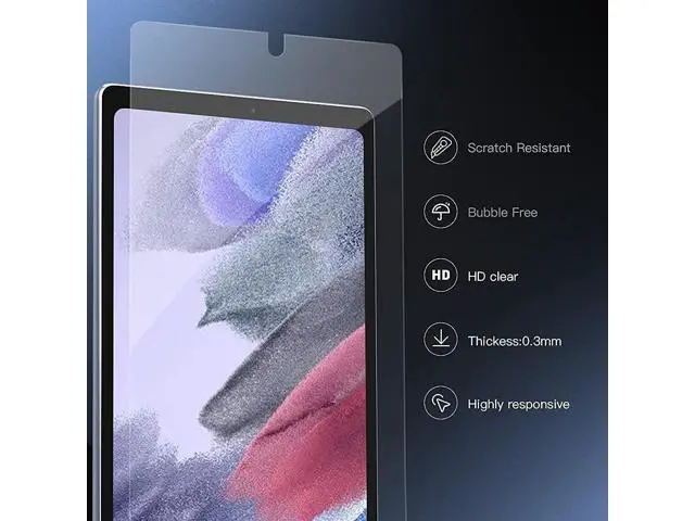 Alt view image 5 of 7 - (2 Pack) Screen Protector for Galaxy Tab A7 Lite 8.7", SM-T225/T220 Tempered Glass Screen Protector with S Pen Holder 9H Hardness Glass Film for Bubble Free/Case Friendly