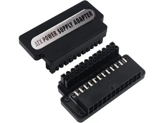 Main image of ATX 24-Pin Female to 24 Pin Male 90 Degree Angled Adapter Mainboard Motherboard Power Connectors for Desktop Power Cable PC Power Supply Cable