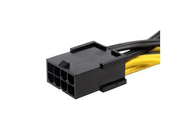 Alt view image 4 of 7 - BGNing 2 Pack 8pin to Dual PCIe 8 Pin (6+2) Graphics Card PCI-E Cable Power Splitter Cable GPU/CPU 18AWG Wire 15cm