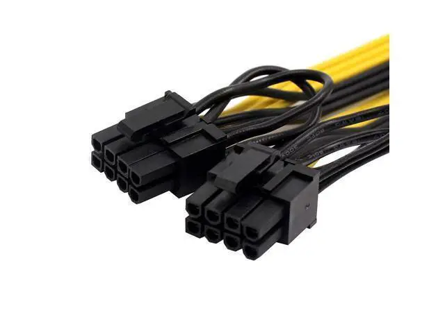 Alt view image 5 of 7 - BGNing 2 Pack 8pin to Dual PCIe 8 Pin (6+2) Graphics Card PCI-E Cable Power Splitter Cable GPU/CPU 18AWG Wire 15cm