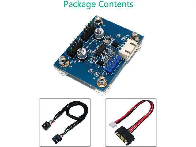 Alt view image 7 of 7 - USB 2.0 9pin Header 1 to 2 Extension Hub Splitter Adapter-Converter MB USB 2.0 Male to 2 Male-30CM 9-pin Cable (180 Degree+SATA Cabl)