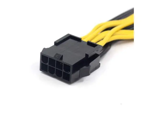 Alt view image 7 of 7 - BGNing 2 Pack 8pin to Dual PCIe 8 Pin (6+2) Graphics Card PCI-E Cable Power Splitter Cable GPU/CPU 18AWG Wire 15cm
