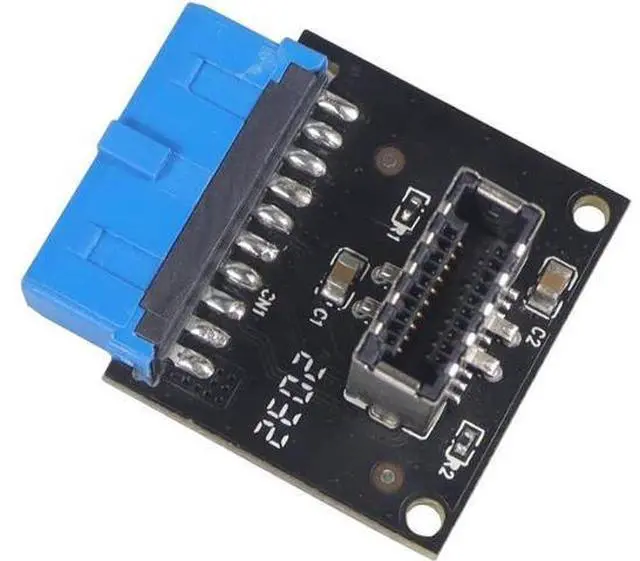 Alt view image 2 of 6 - USB 3.1 Front Panel Socket to USB 3.0 20Pin Header Male Extension Cable Adapter for Motherboard Card 20P USB to Type-E Connector (2 Pcs)