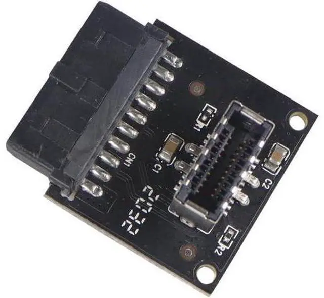 Main image of USB 3.1 Front Panel Socket to USB 3.0 20Pin Header Male Extension Cable Adapter for Motherboard Card 20P USB to Type-E Connector (Black 1piece)