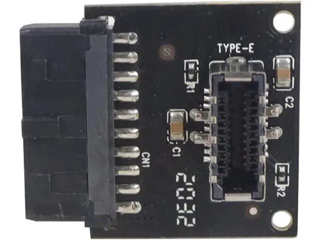 Alt view image 2 of 5 - USB 3.1 Front Panel Socket to USB 3.0 20Pin Header Male Extension Cable Adapter for Motherboard Card 20P USB to Type-E Connector (Black 1piece)