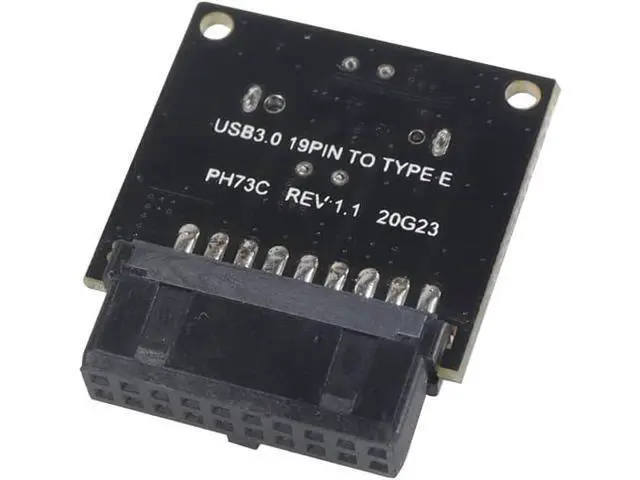 Alt view image 3 of 5 - USB 3.1 Front Panel Socket to USB 3.0 20Pin Header Male Extension Cable Adapter for Motherboard Card 20P USB to Type-E Connector (Black 1piece)