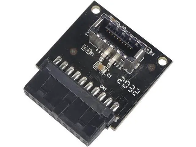 Alt view image 4 of 5 - USB 3.1 Front Panel Socket to USB 3.0 20Pin Header Male Extension Cable Adapter for Motherboard Card 20P USB to Type-E Connector (Black 1piece)