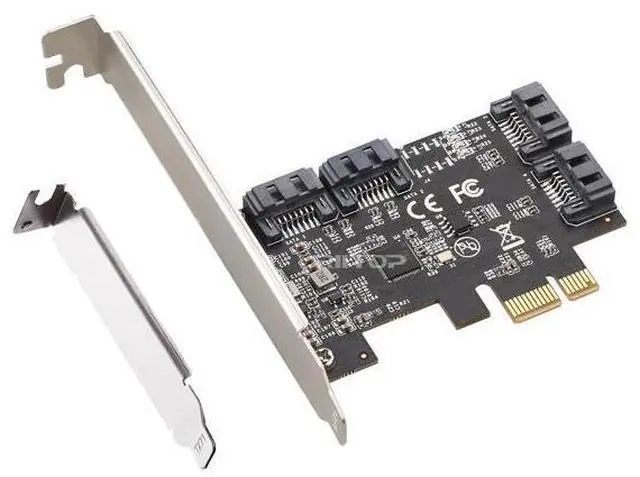 Main image of SATA Card 4 Port, PCIE 3.0 SATA 6G Controller Expansion Card with Low Profile Bracket, Non-Raid, Boot as System Disk, Support 4 SATA 3.0 Devices