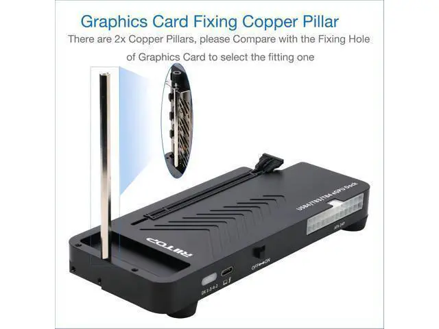 Alt view image 3 of 7 - External GPU Docking Station, 40Gpbs eGPU Enclosure USB4.0 Compatible with Thunderbolt 4/3 External GPU Dock for PCIe 4.0 X16 Graphics Card