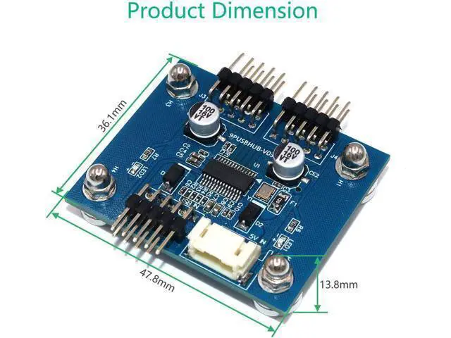 Alt view image 4 of 7 - USB 2.0 9pin Header 1 to 2 Extension Hub Splitter Adapter-Converter MB USB 2.0 Male to 2 Male-30CM 9-pin Cable (90 Degree+SATA Cable)