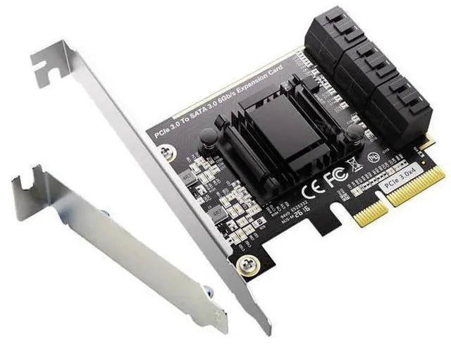 Main image of SATA Card 6 Port, 6Gbps SATA iii Controller PCI-e Express 4x Expansion Card ASM1166 Chipset, Support 6*SATA 3.0 Devices