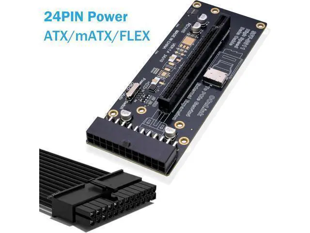 Alt view image 2 of 4 - Oculink eGPU Adapter, OCuLink SFF-8612 to PCIe x16 Card with Cable for eGPU