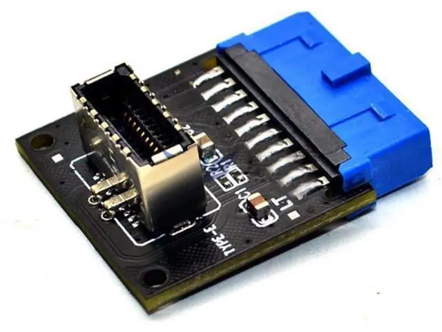 Main image of USB 3.1 Front Panel Socket to USB 3.0 20Pin Header Male Extension Cable Adapter for Motherboard Card 20P USB to Type-E Connector (1 Pcs)