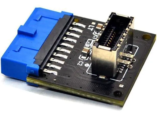 Alt view image 2 of 6 - USB 3.1 Front Panel Socket to USB 3.0 20Pin Header Male Extension Cable Adapter for Motherboard Card 20P USB to Type-E Connector (1 Pcs)
