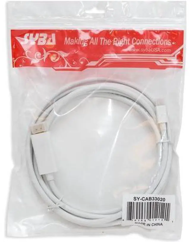 Alt view image 3 of 7 - Syba Mini Displayport 1.2 to HDMI 1.4 Cable, 9' - SY-CAB33020