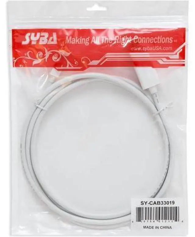 Alt view image 3 of 7 - Syba Mini Displayport 1.2 to HDMI 1.4 Cable, 6' - SY-CAB33019